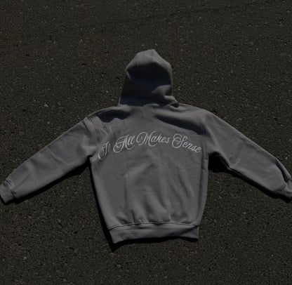 Signature Grey Zipper Hoodie