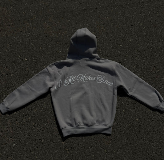 Signature Grey Zipper Hoodie
