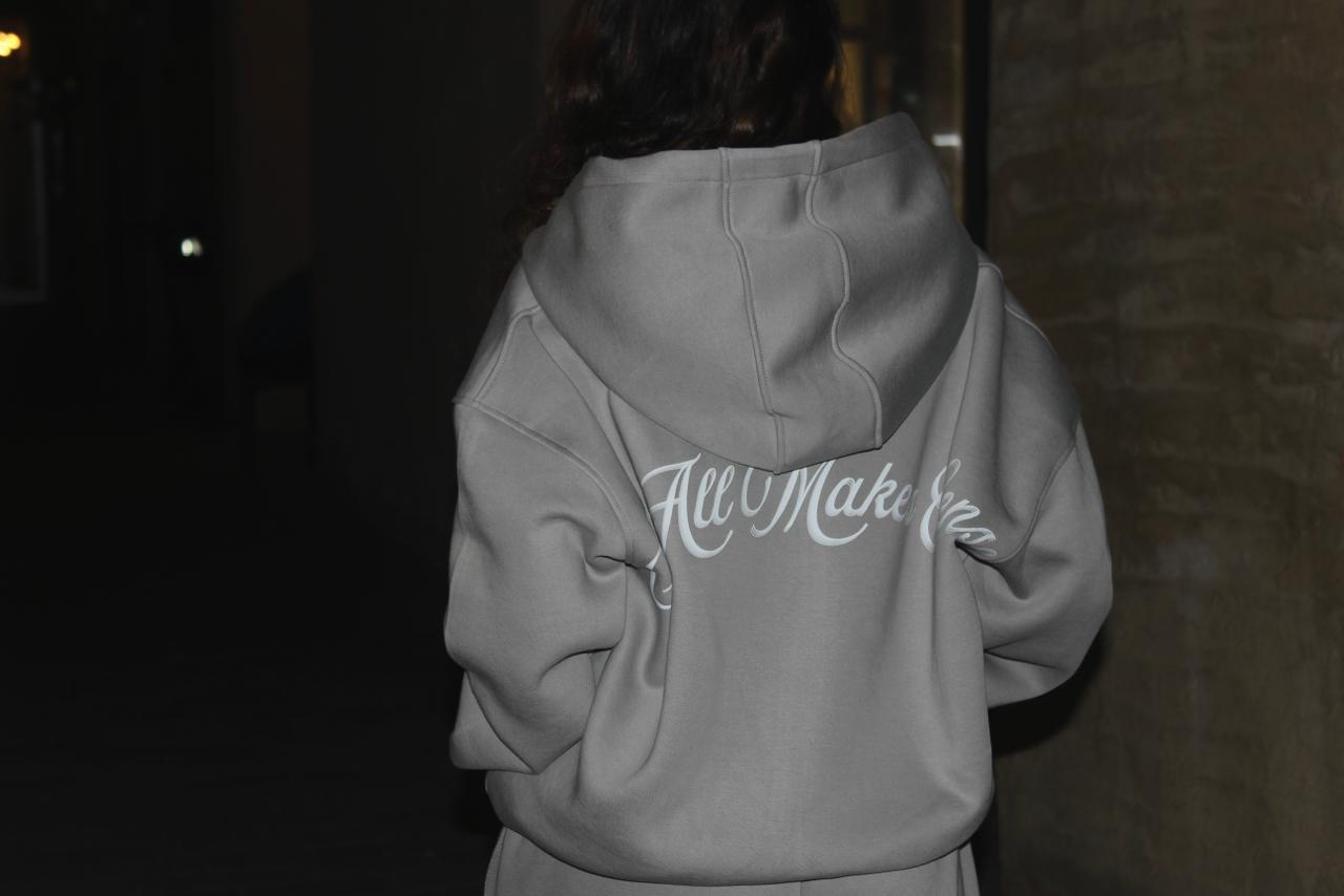 Signature Grey Zipper Hoodie