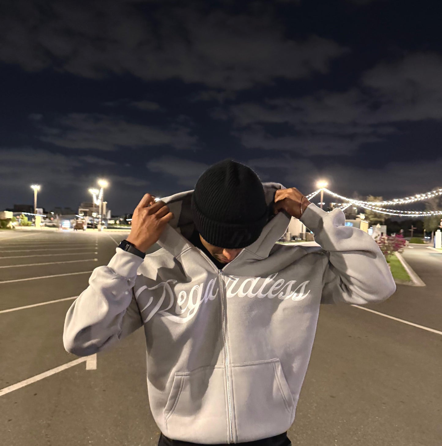 Signature Grey Zipper Hoodie