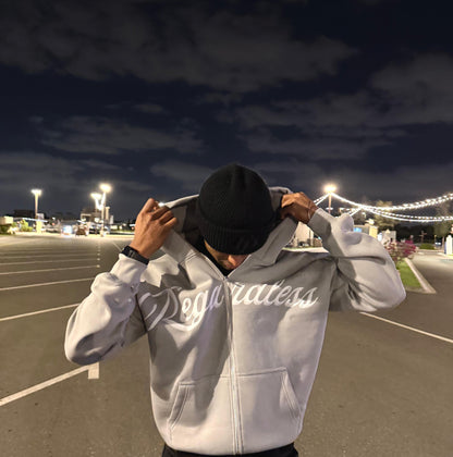 Signature Grey Zipper Hoodie